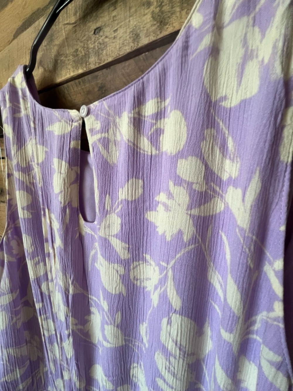 Lane Bryant Crew Neck Fit And Flare Lavender And Cream Floral Dress - Picture 12 of 12